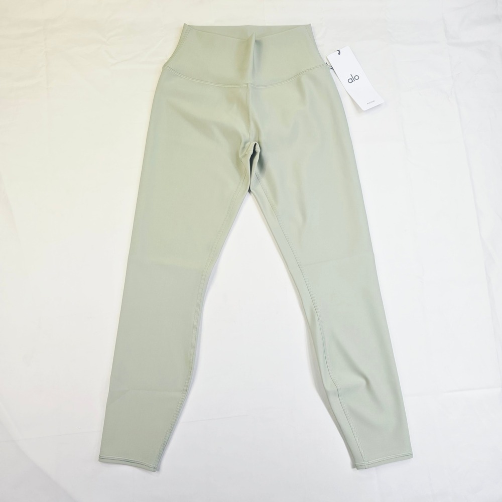 Alo Women's Airlift Yoga Leggings Medium Sage Green High Waist Activewear New